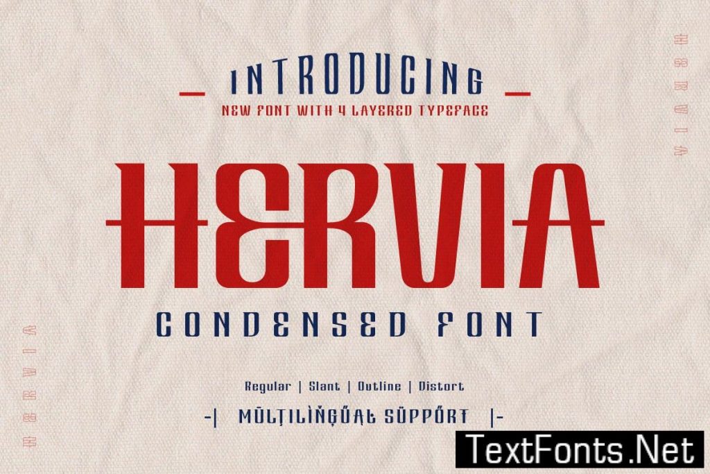 Hervia – Condensed Font 4TJL7VG