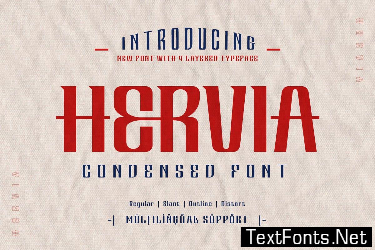 Hervia – Condensed Font 4TJL7VG