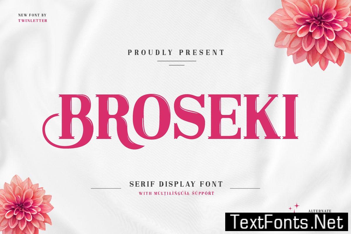 Broseki – Serif Display Font XE7XQUG