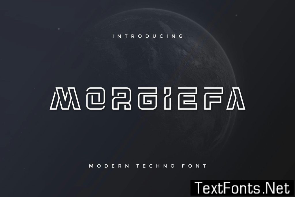 Morgiefa Modern Techno Font H2XNARH