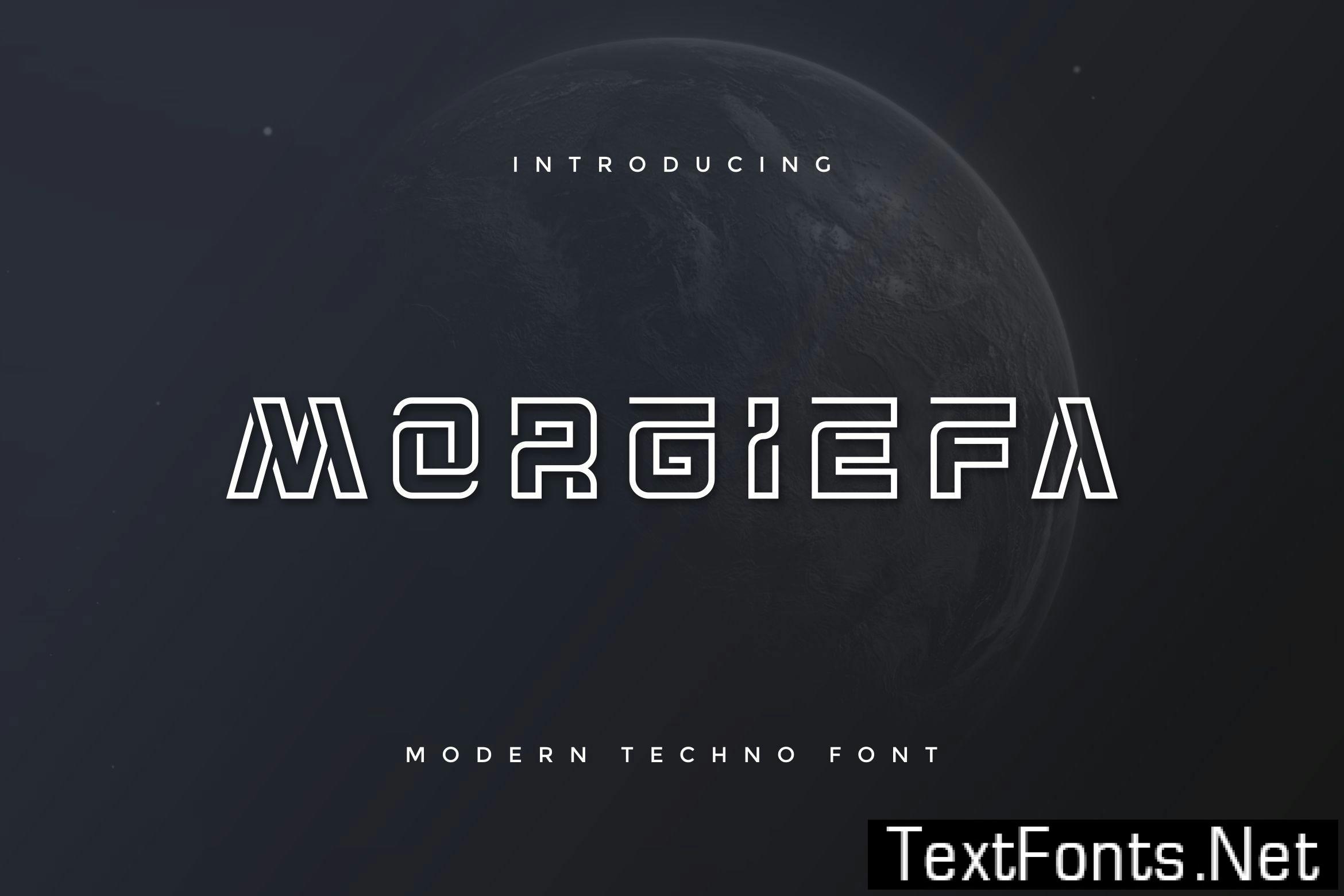 Morgiefa Modern Techno Font H2XNARH