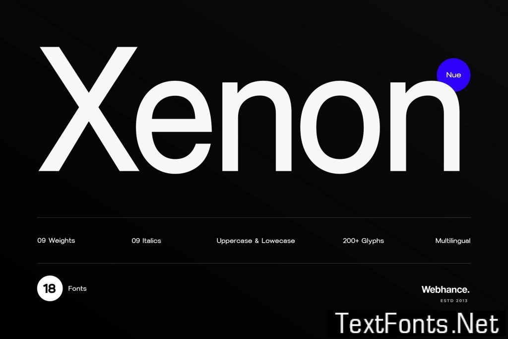 Xenon Nue – A premium sans-serif font family DPUPRQ3