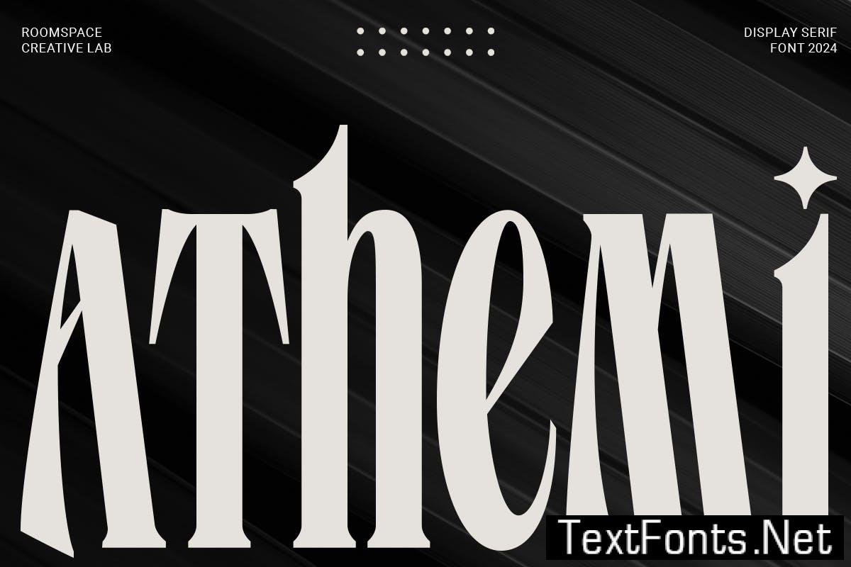 Athemi – Elegant Condensed Serif Logo Font GWK6LWK