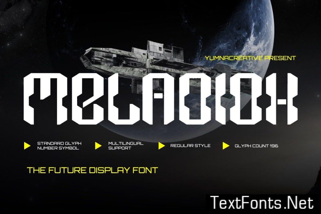 Meladiox – Future Display Font Q9W6GGS