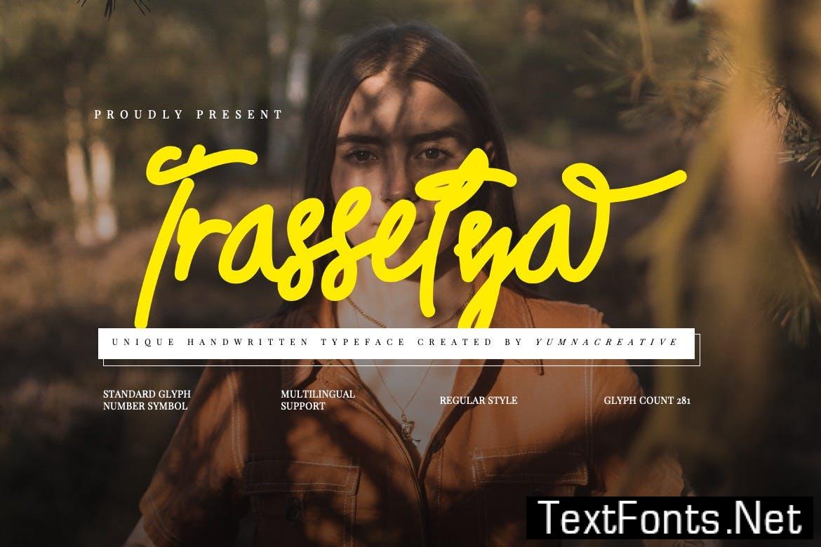 Trassetya – Handwritten Font 5C4UBDL