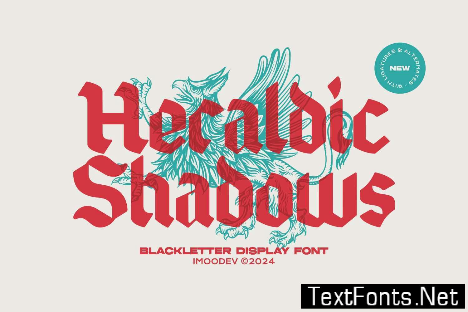 Heraldic Shadows – Blackletter Display Font XNAQSZA