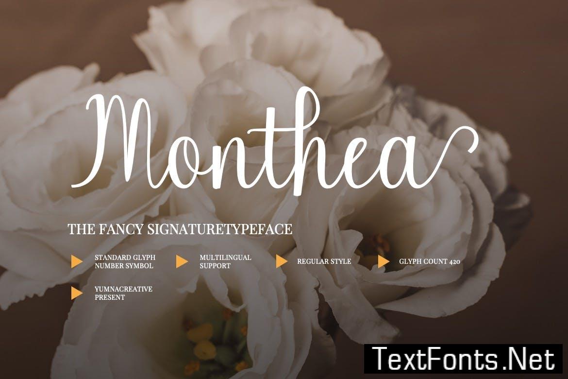 Monthea – Fancy SIgnature Font CZU5DAY