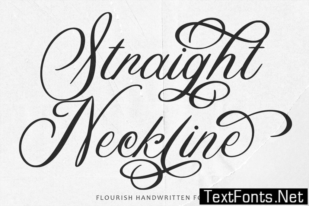 Straight Neckline – Flourish Handwritten Font 69TH7M8