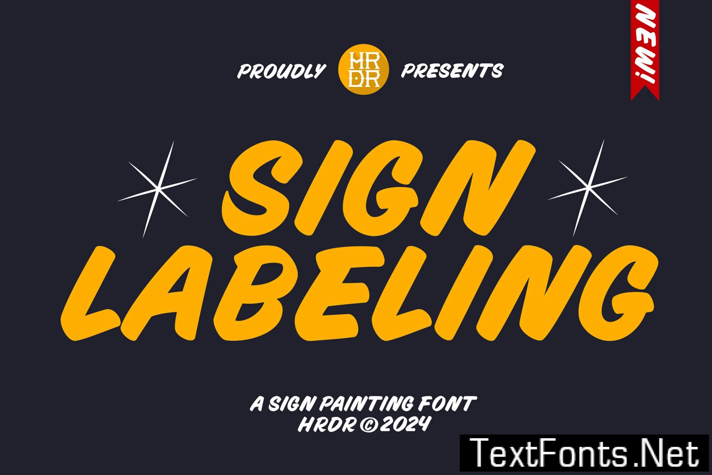 Sign Labeling – A Sign Painting Font 67A2MY6