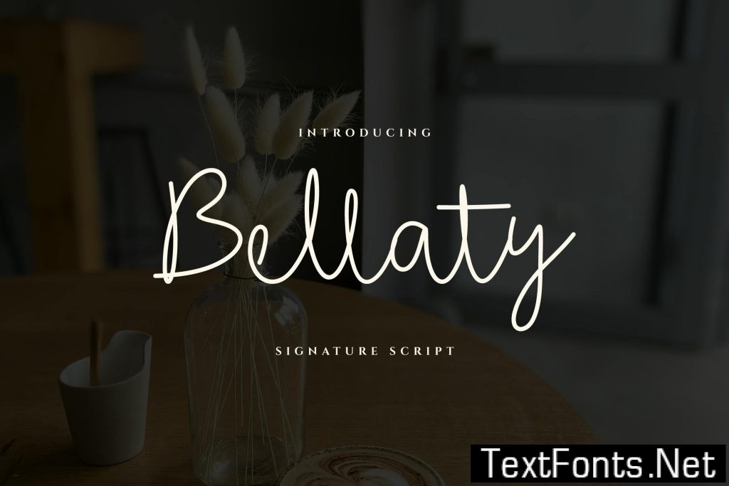Bellaty Signature Script Font MHSJWNK