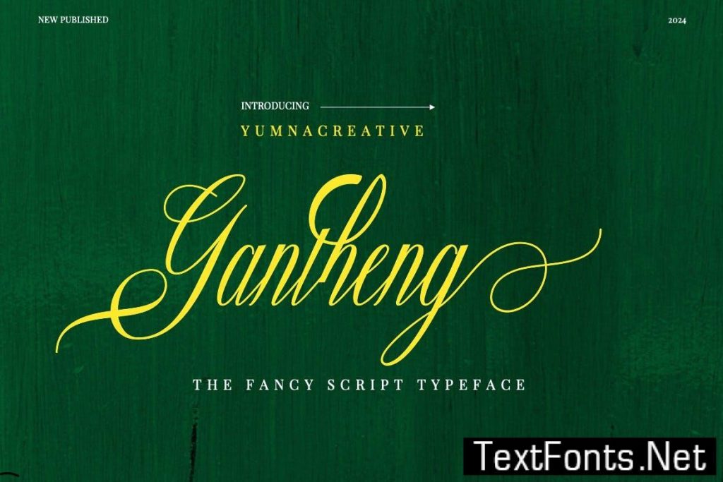 Gantheng – Fancy Script Font RKZ6KYG