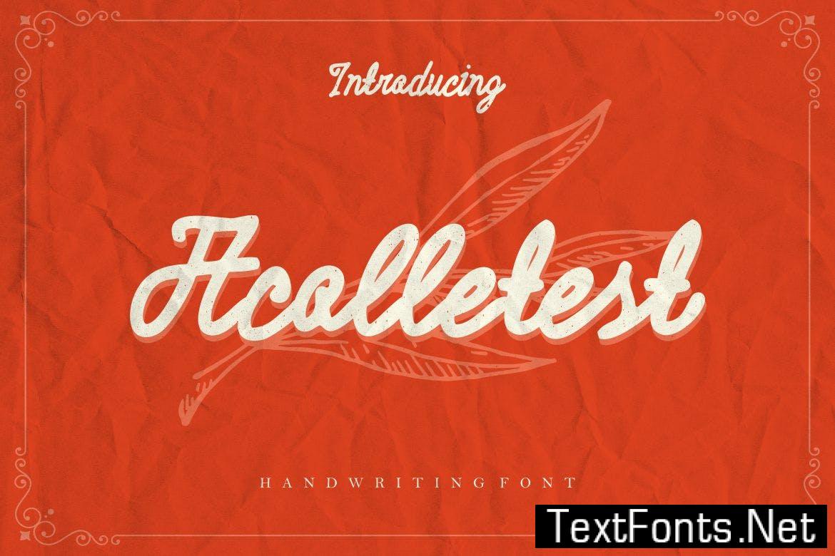 Acolletest – Modern Script Font SPVDM54