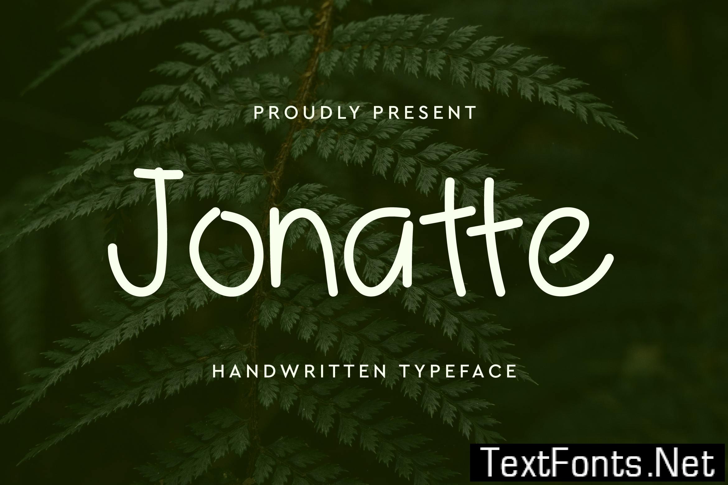 Jonatte Handwritten Font 2NZ5SKP