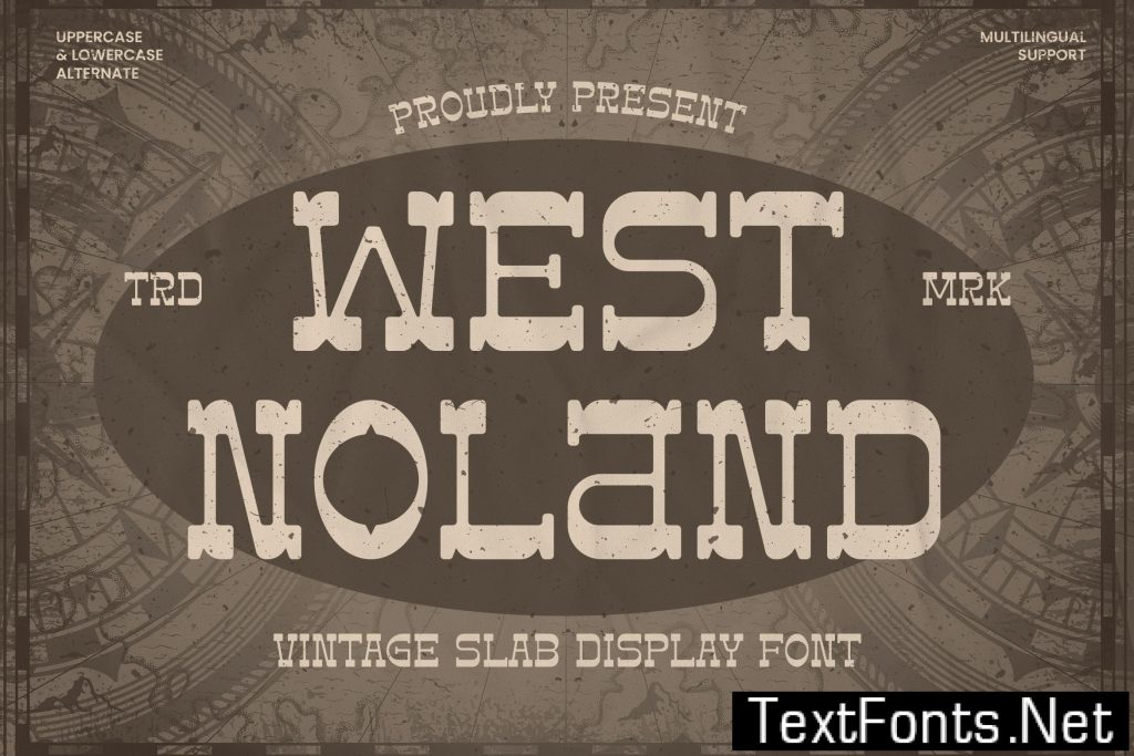 West Noland – Vintage Slab Font F8CZ5NP