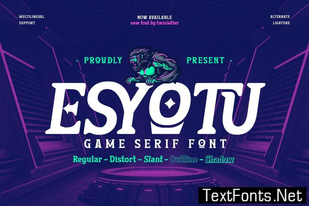 Esyotu – Serif Game Font 4WPYQYD