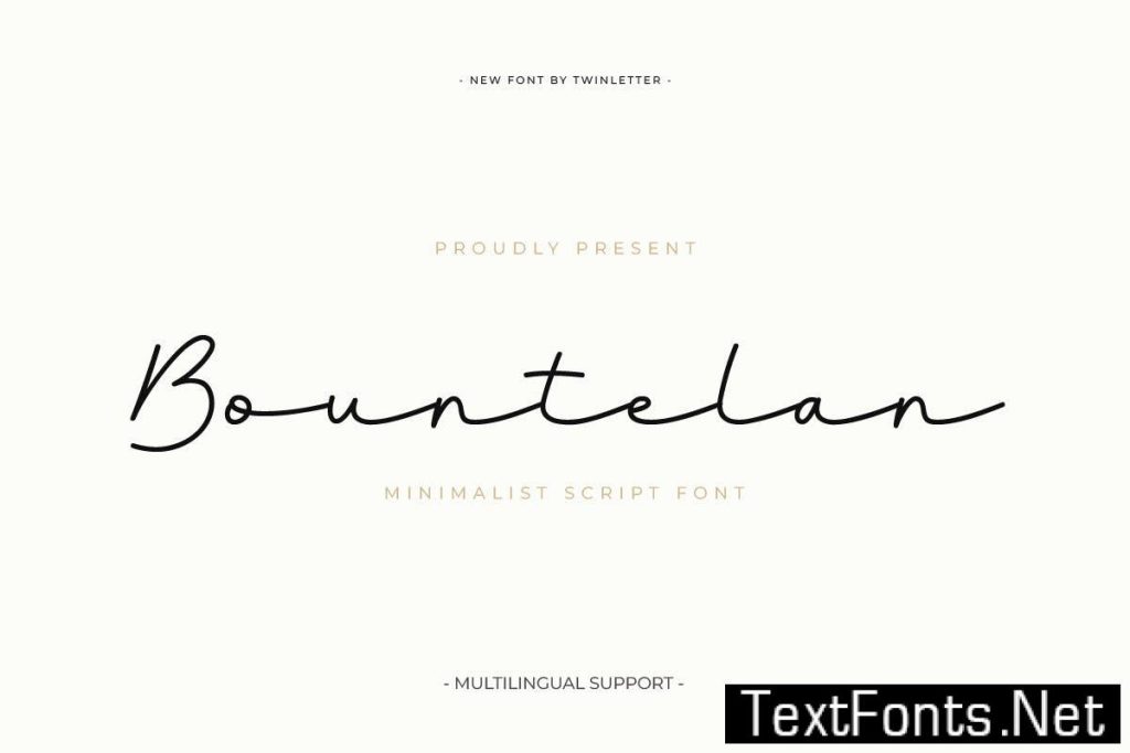 Bountelan – Script Monoline Font B3XAYRE