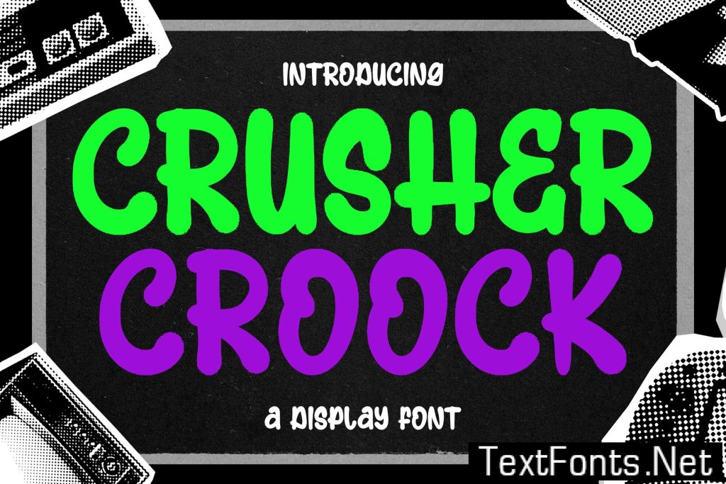 Crusher Croock Marker Graffiti Display Font V2CRUPB