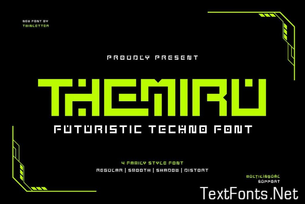 Themiru – Futuristic Tech Font XTYUG94