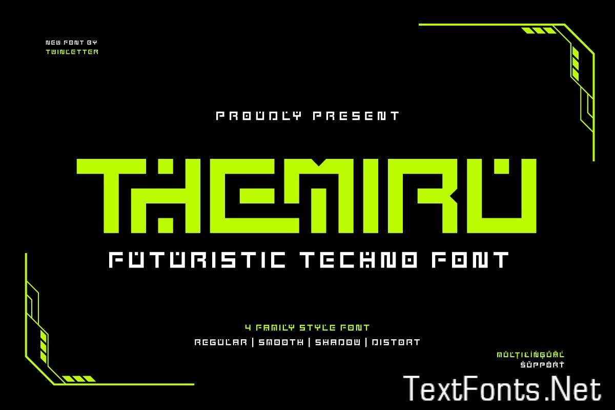 Themiru – Futuristic Tech Font XTYUG94