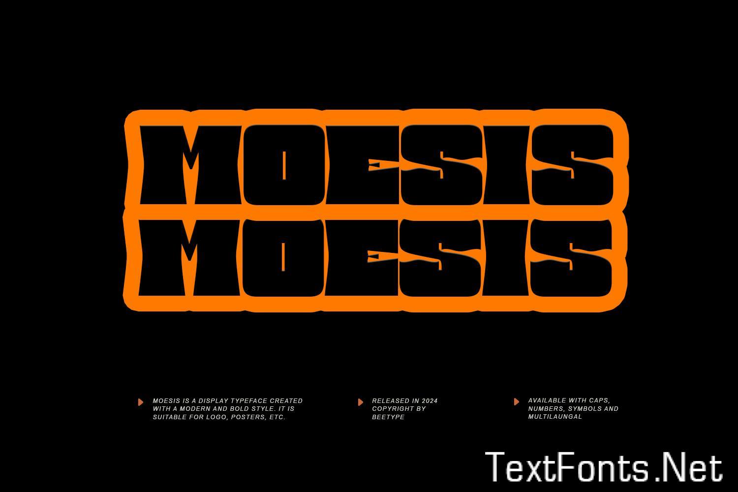 Moesis Display Font FRWCAU2