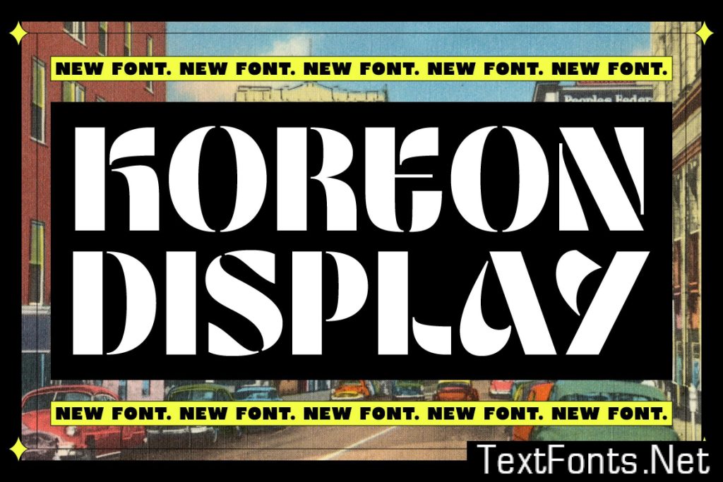 Koreon Display – Stencil Font 8S5AEB6