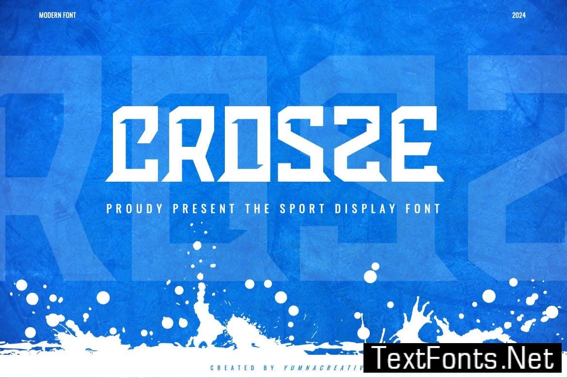 Crosze – Sport Display Font 68W6BMS