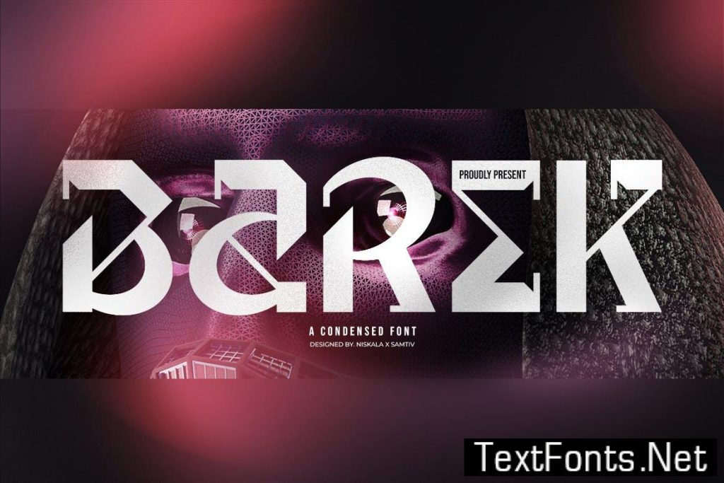 Barek – A Futuristic Display Typeface UNVUA7Y
