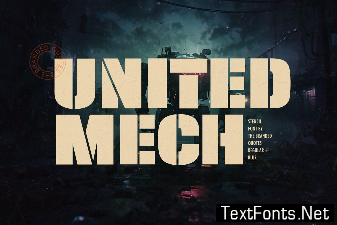 United Mech – Stencil Sans Font VDGDB9F