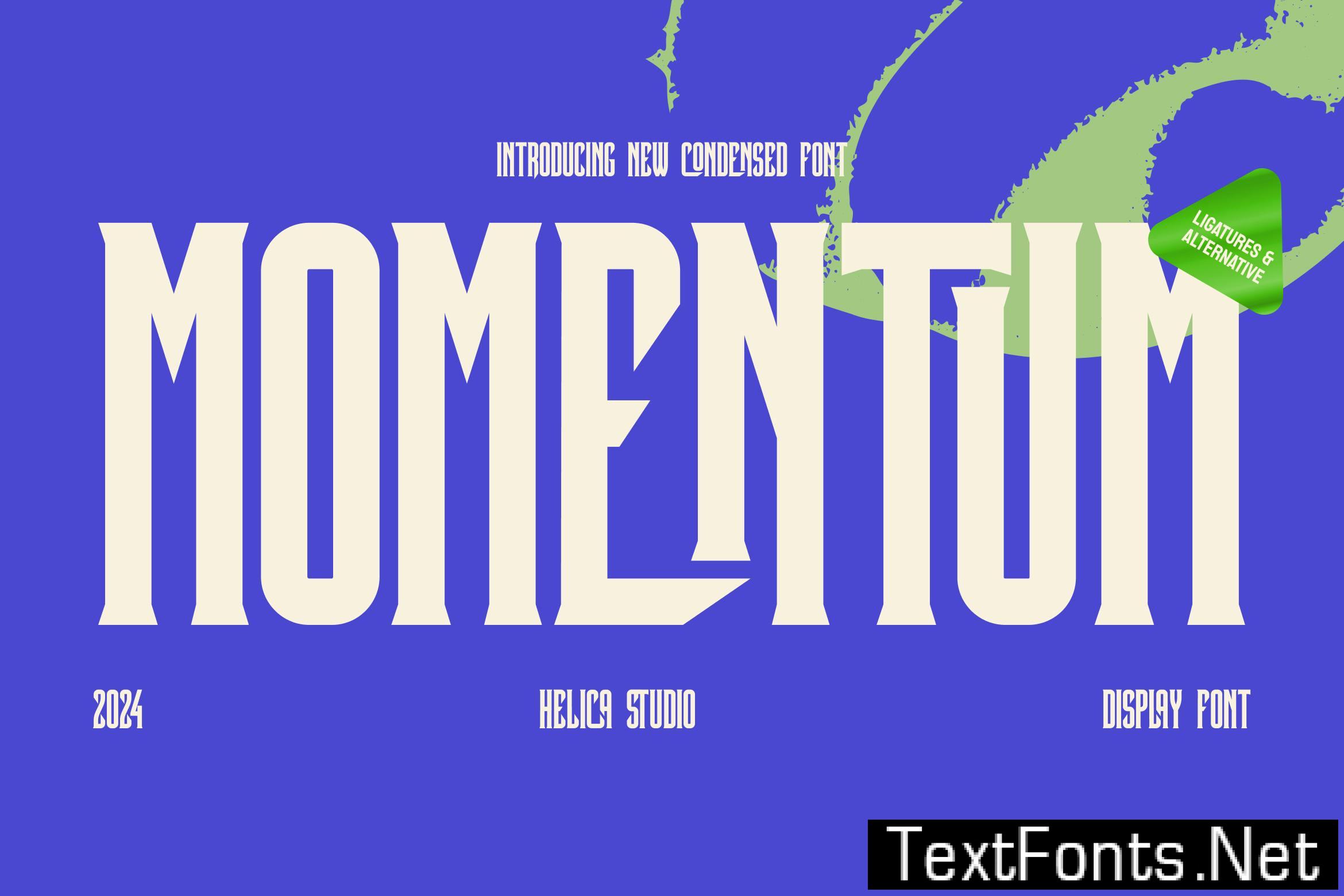 Momentum Condensed Display Font V5UY496