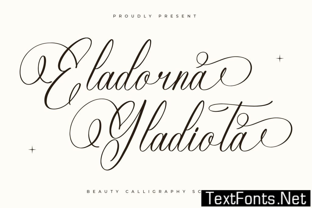 Eladorna Gladiota Calligraphy Script KTSBZ37