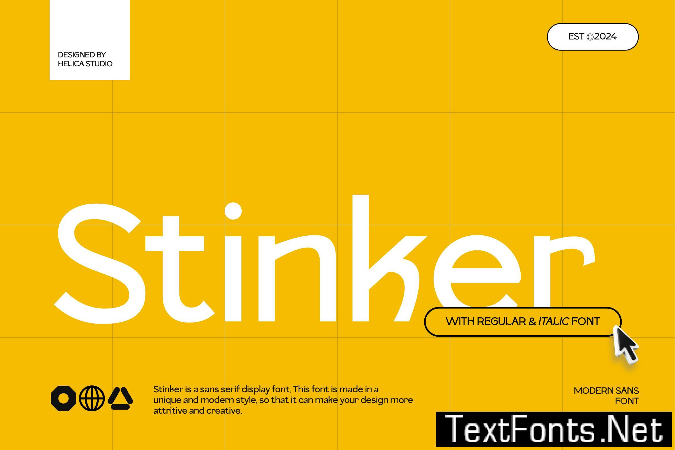 Stinker Modern Sans Display Font T54B9R8