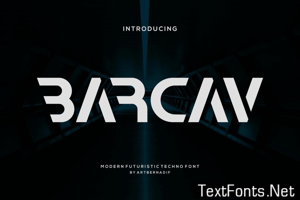 Barcav – Modern Futuristic Techno Font MXXWP9S