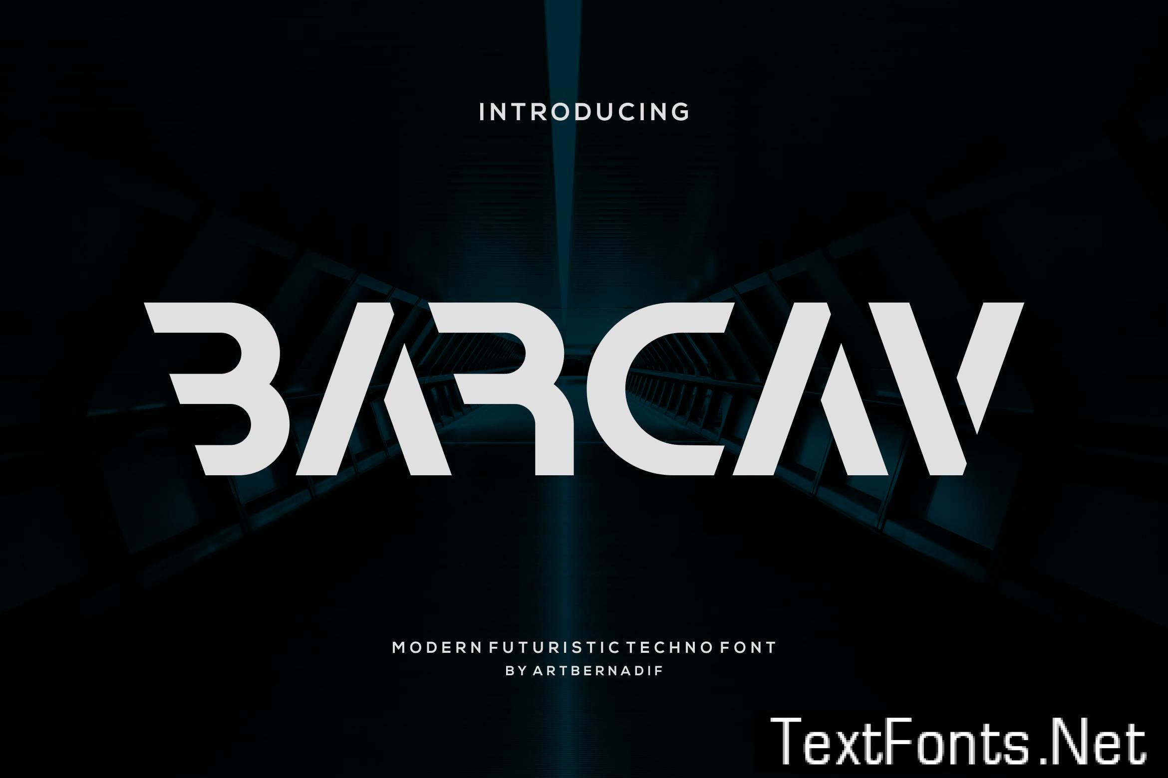 Barcav – Modern Futuristic Techno Font MXXWP9S