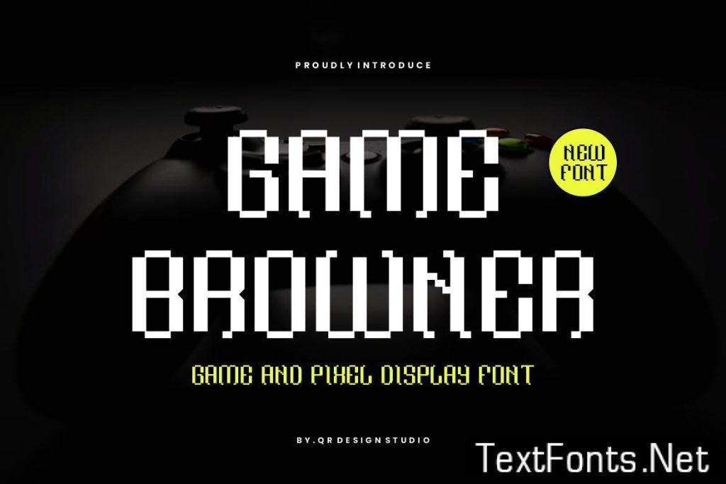 Game Browner – Pixel & Glitch Font ED8XRXD