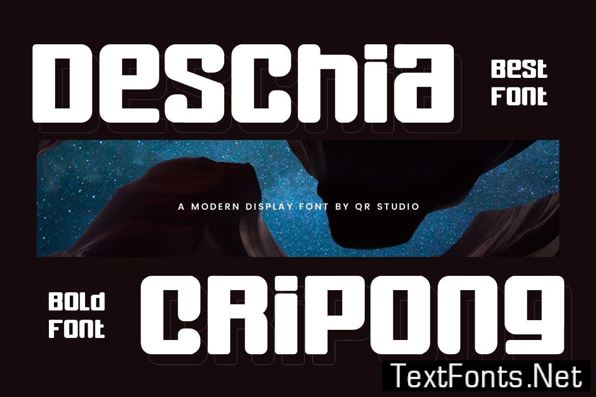 Deschia Cripong – Thick & Round Font FH34MSU