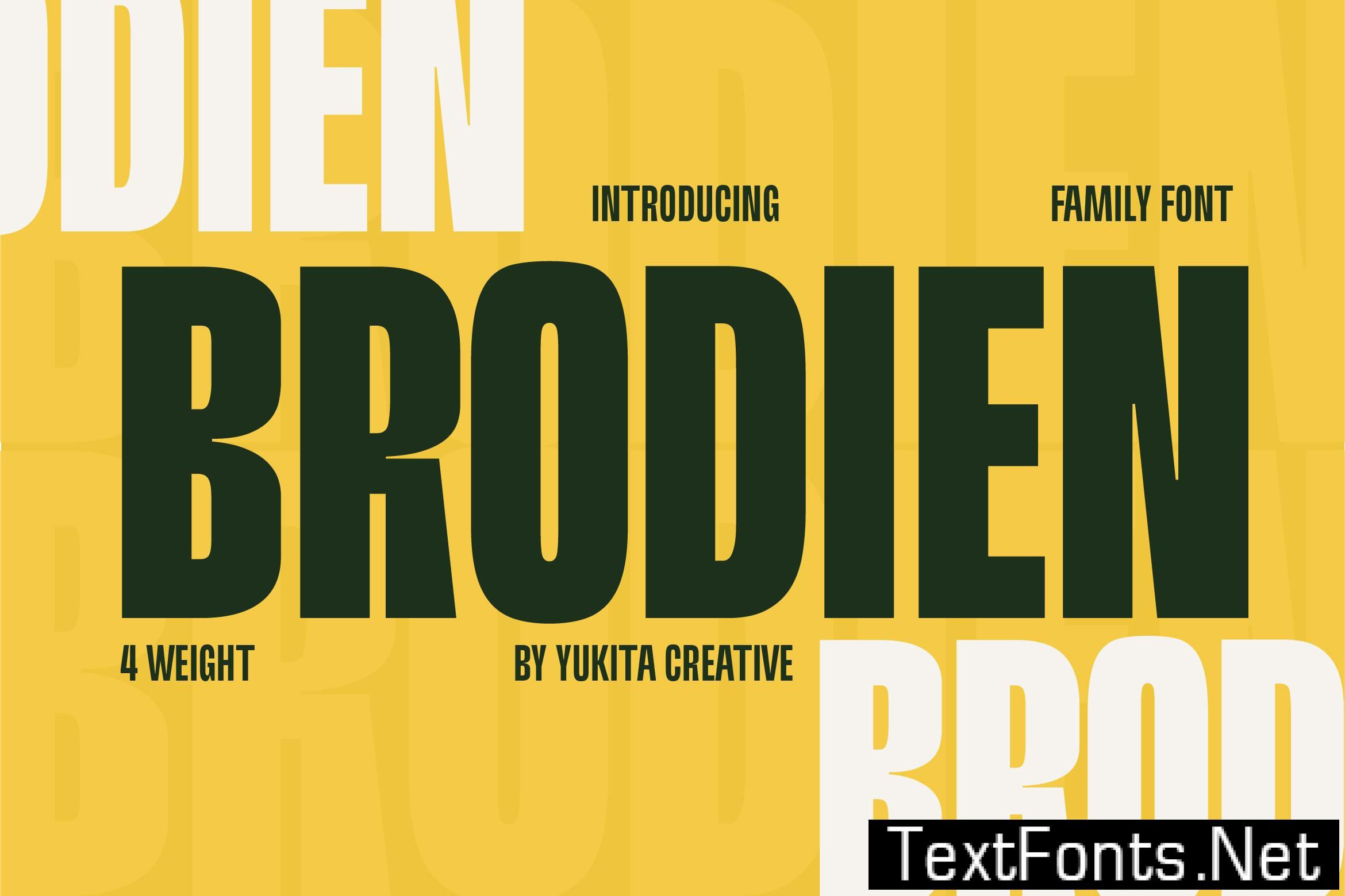 Brodien Condensed Font T7Q7R5T