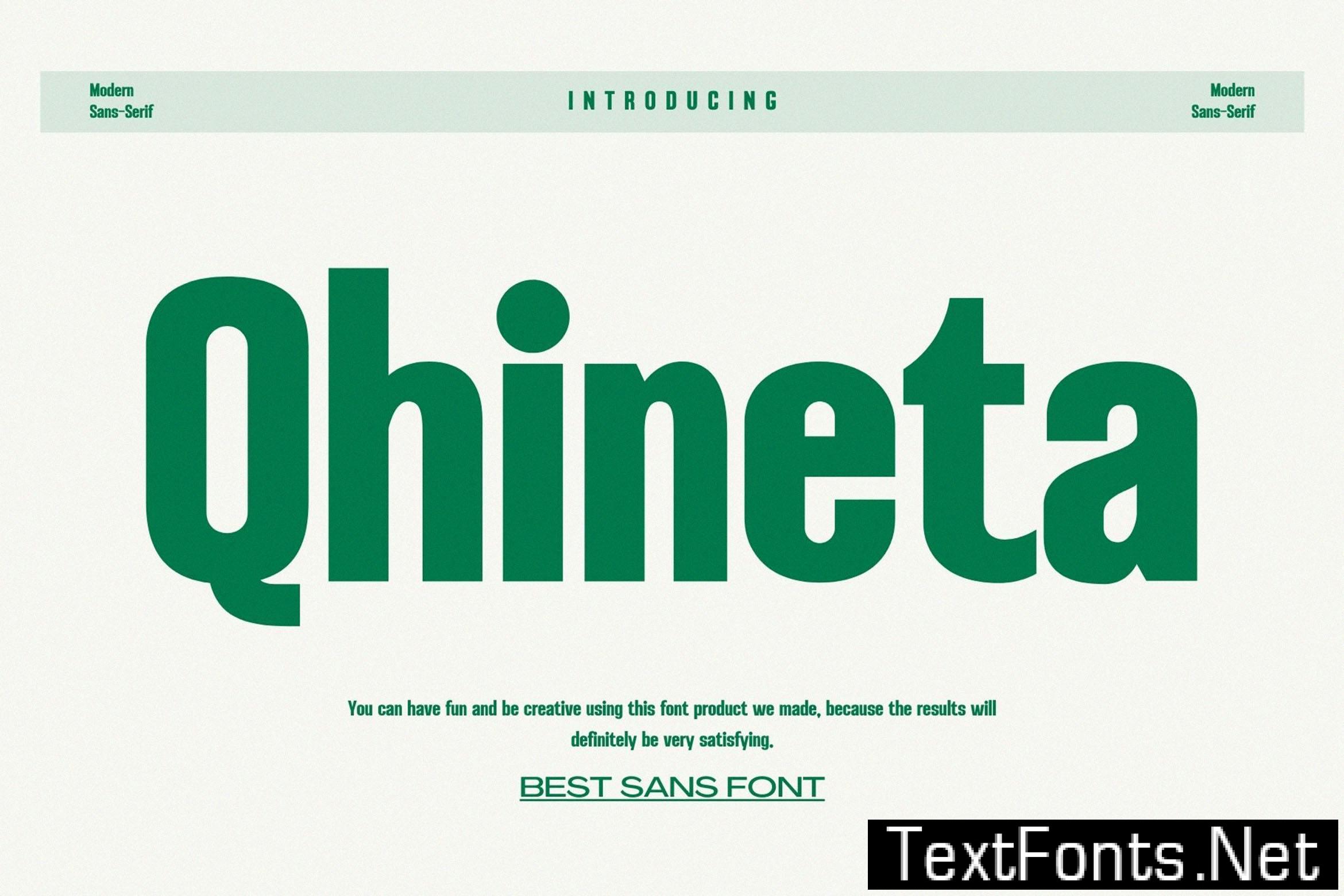 Qhineta Futuristic Font E4N8E6M