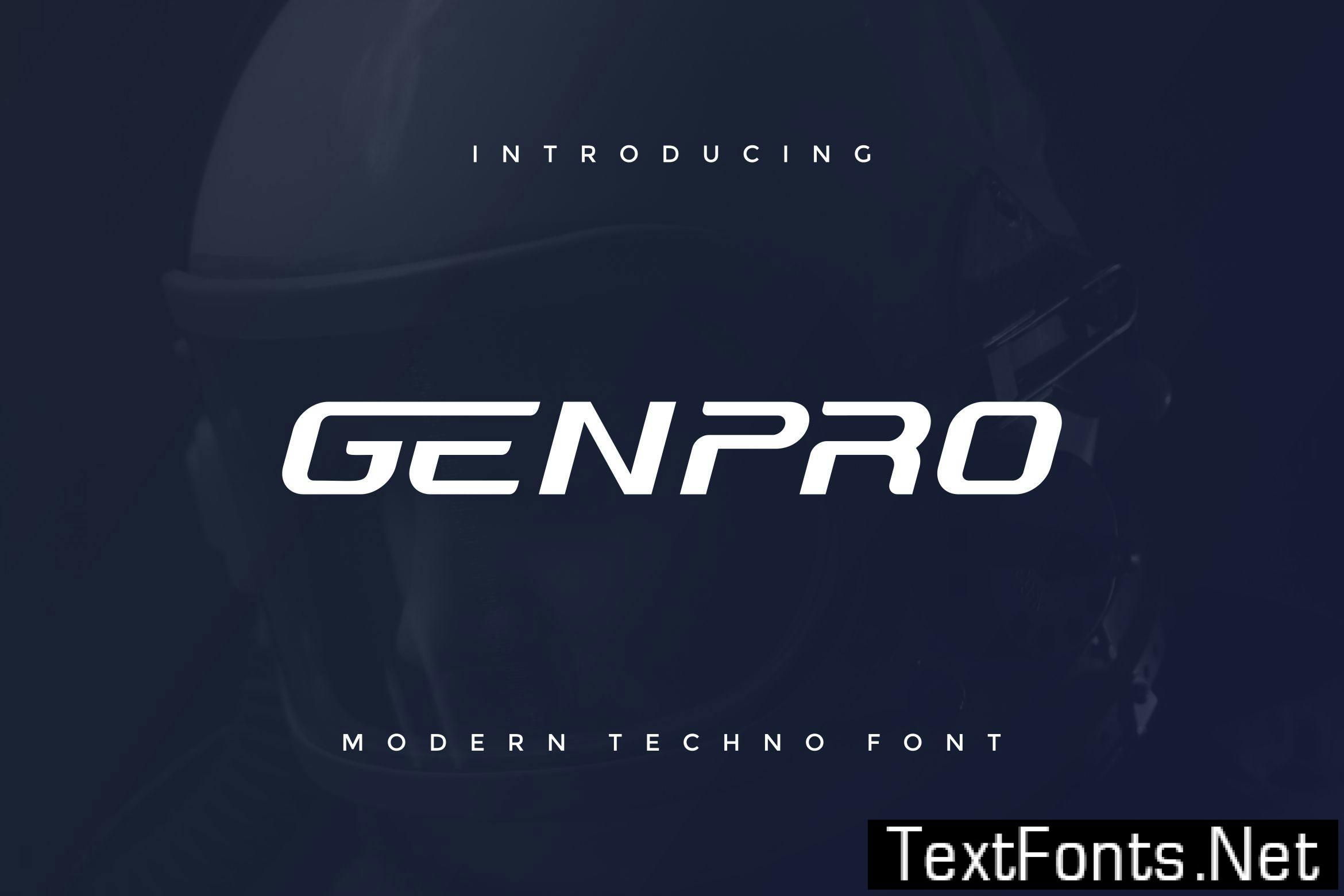 Genpro Modern Techno Font RBNP8A7