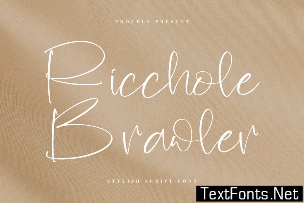 Ricchole Brawler Stylish Script Font BDZ86DP