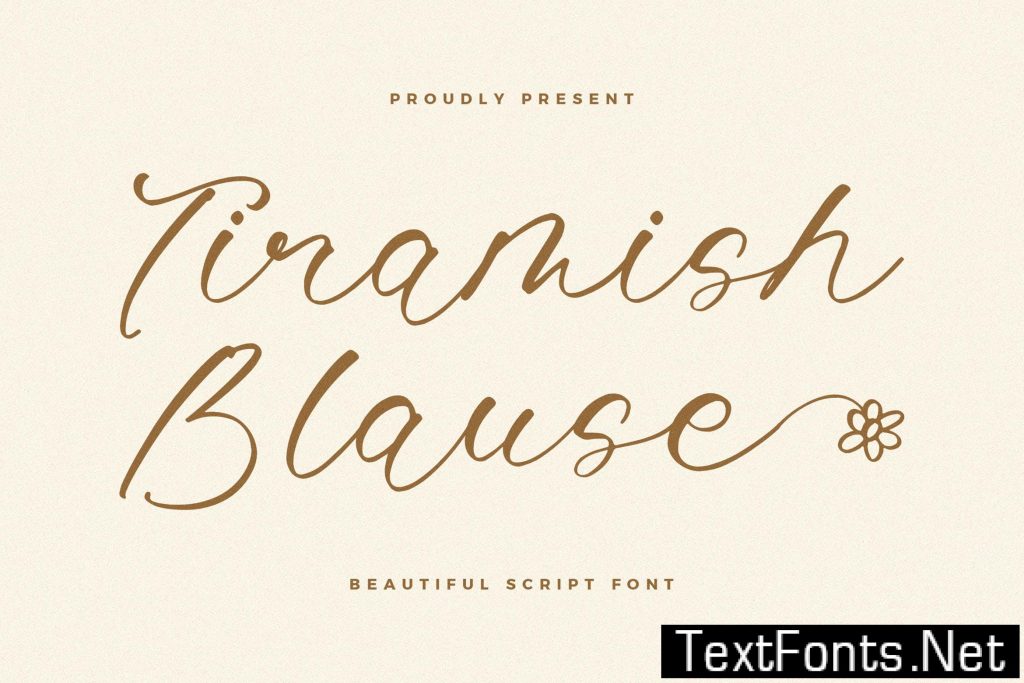 Tiramish Blause Script Font QHEY73V