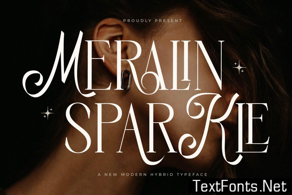 Meralin Sparkle New Modern Serif Font EY7CZ7Z