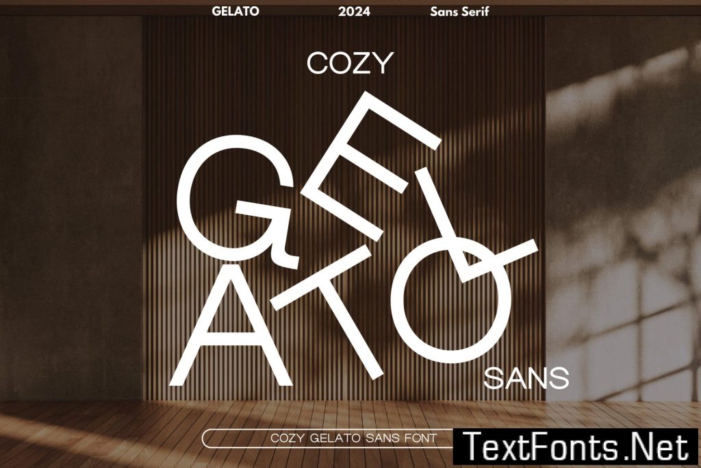 Cozy Gelato Sans | 5 weight Modern Geometric Font 3ULJLMU
