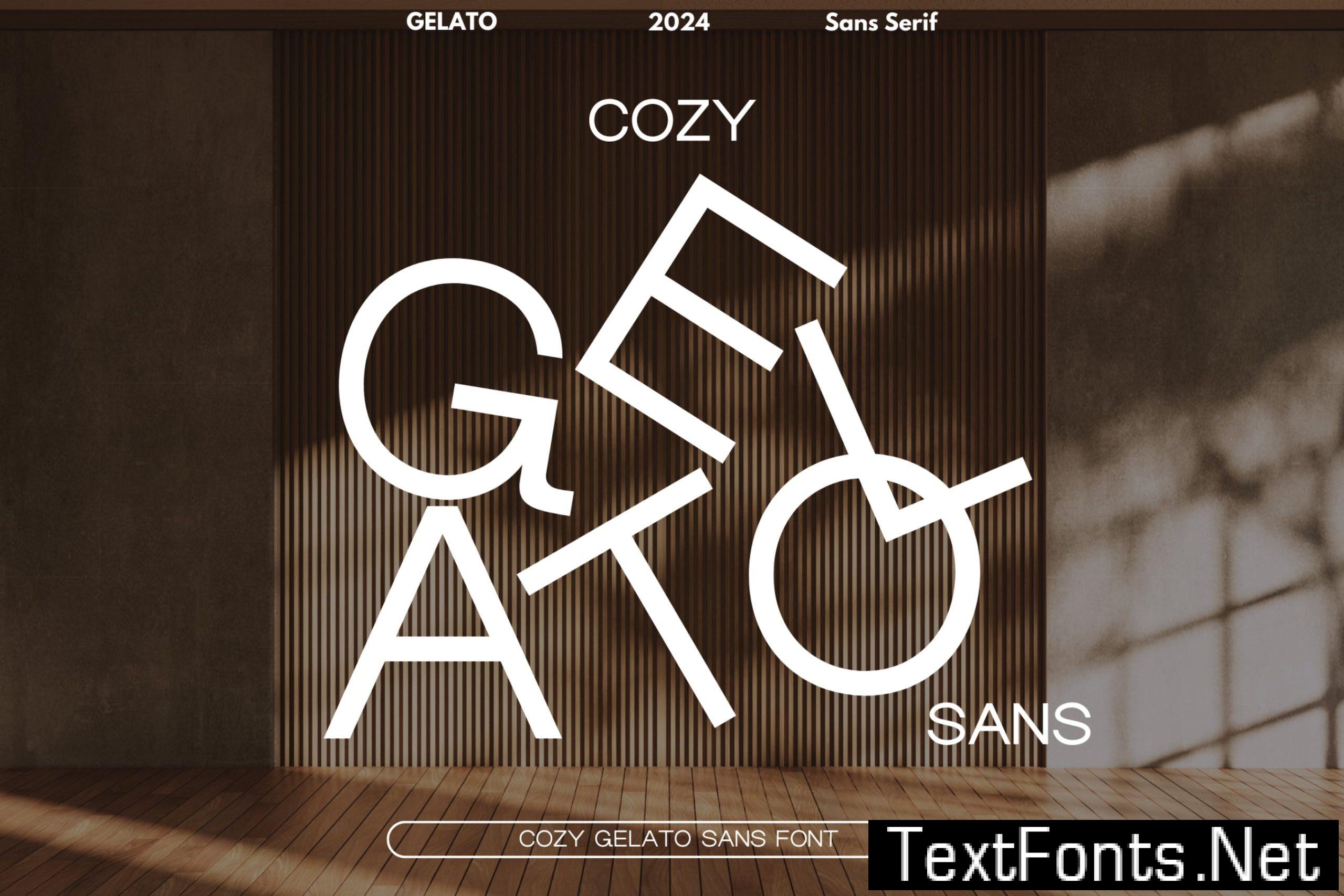 Cozy Gelato Sans | 5 weight Modern Geometric Font 3ULJLMU