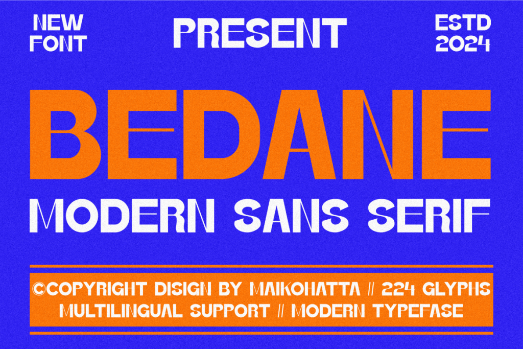 Bedane – Modern Sans Serif JWVD7ND