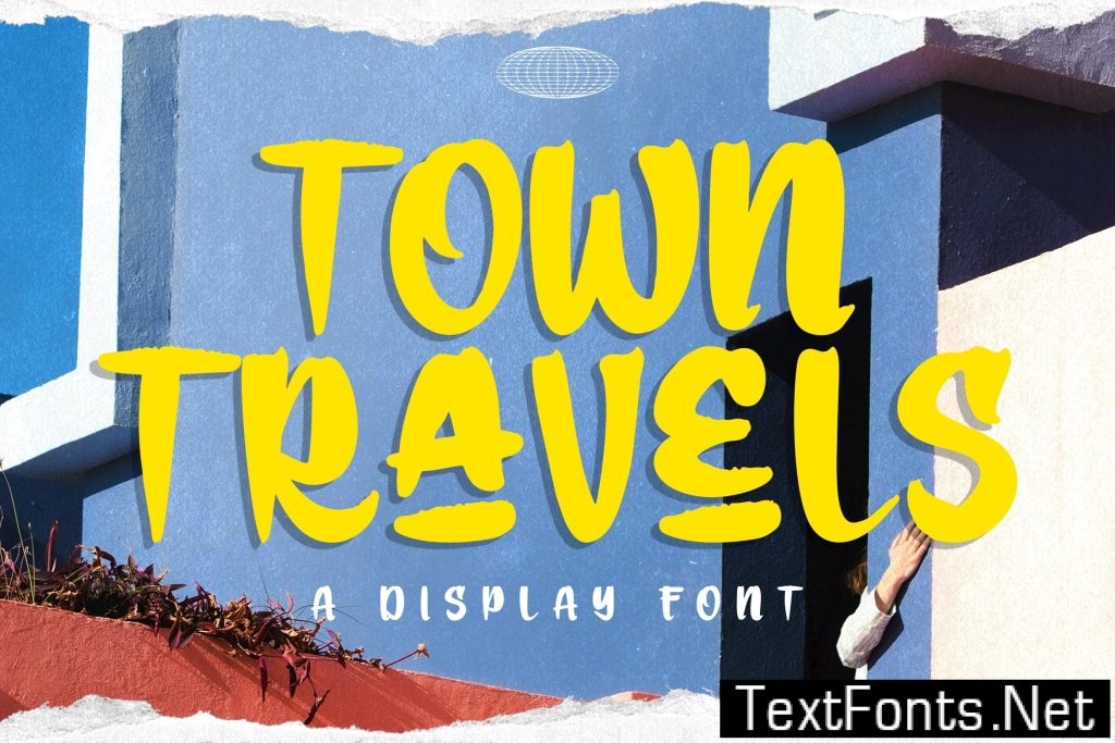 Town Travel Marker Y2k Display Font FGNKW45