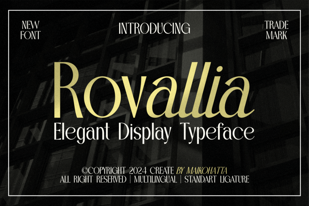 Rovallia – Elegant Display Typeface GWC8FJA