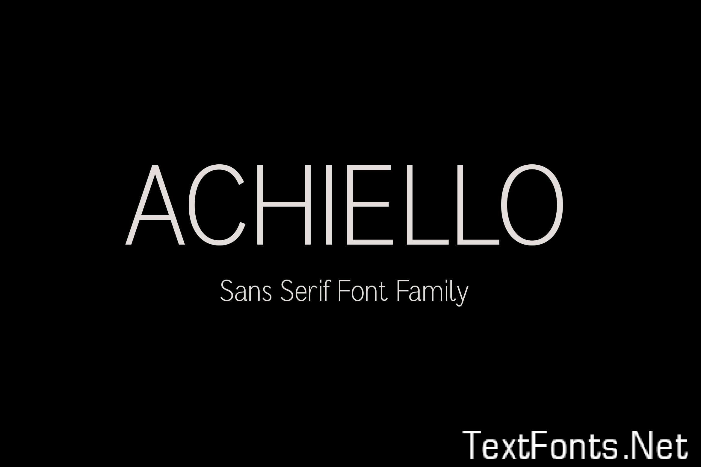 Achiello – Humanist Sans Serif SQZPNMZ