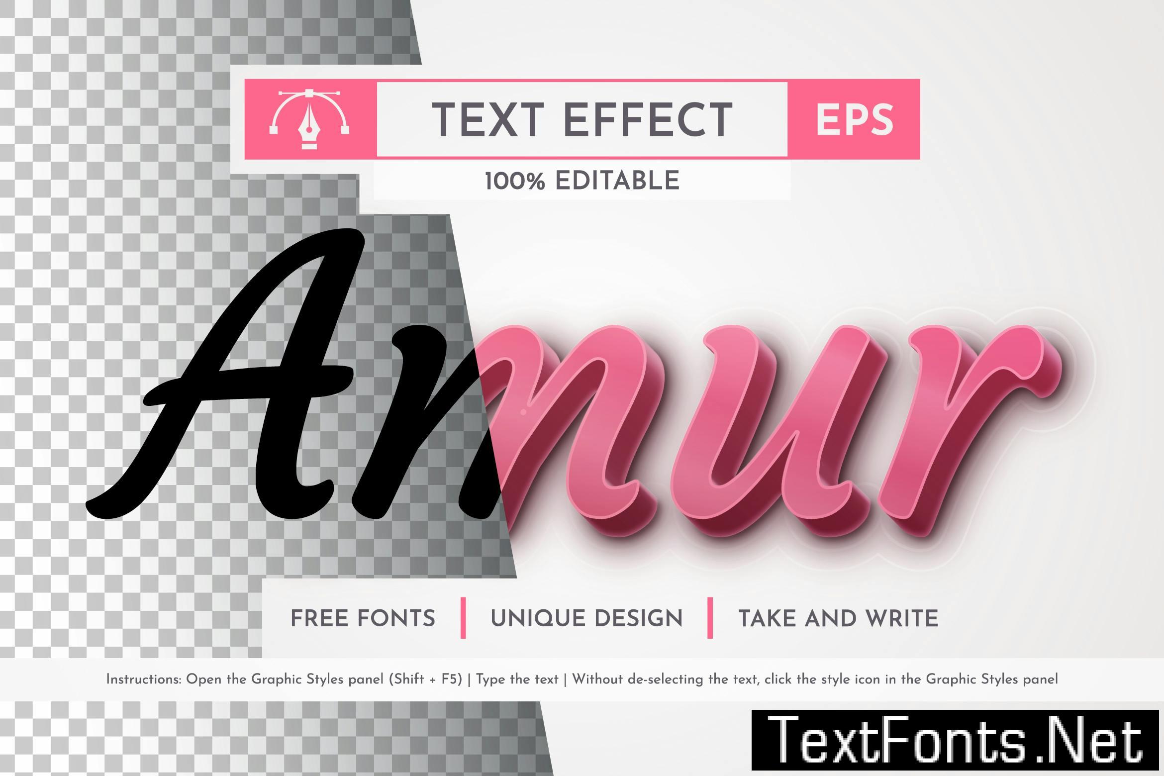 Amur Editable Text Effect, Graphic Style XVKFZY4