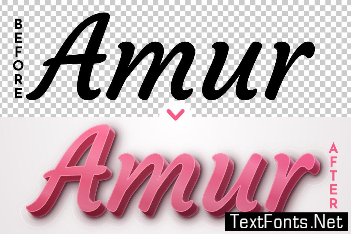 Amur Editable Text Effect, Graphic Style XVKFZY4