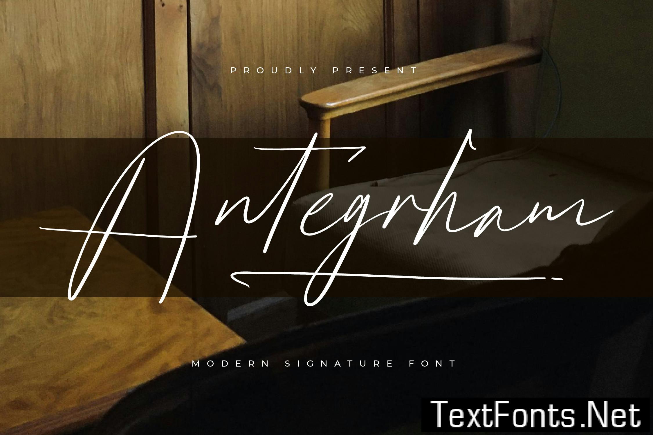Antegrham Modern Signature Font R25DMVU